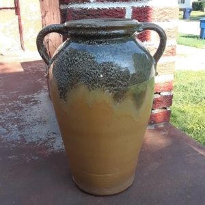 Vintage Zanesville Neptune Drip Glaze Oil Jar Vase